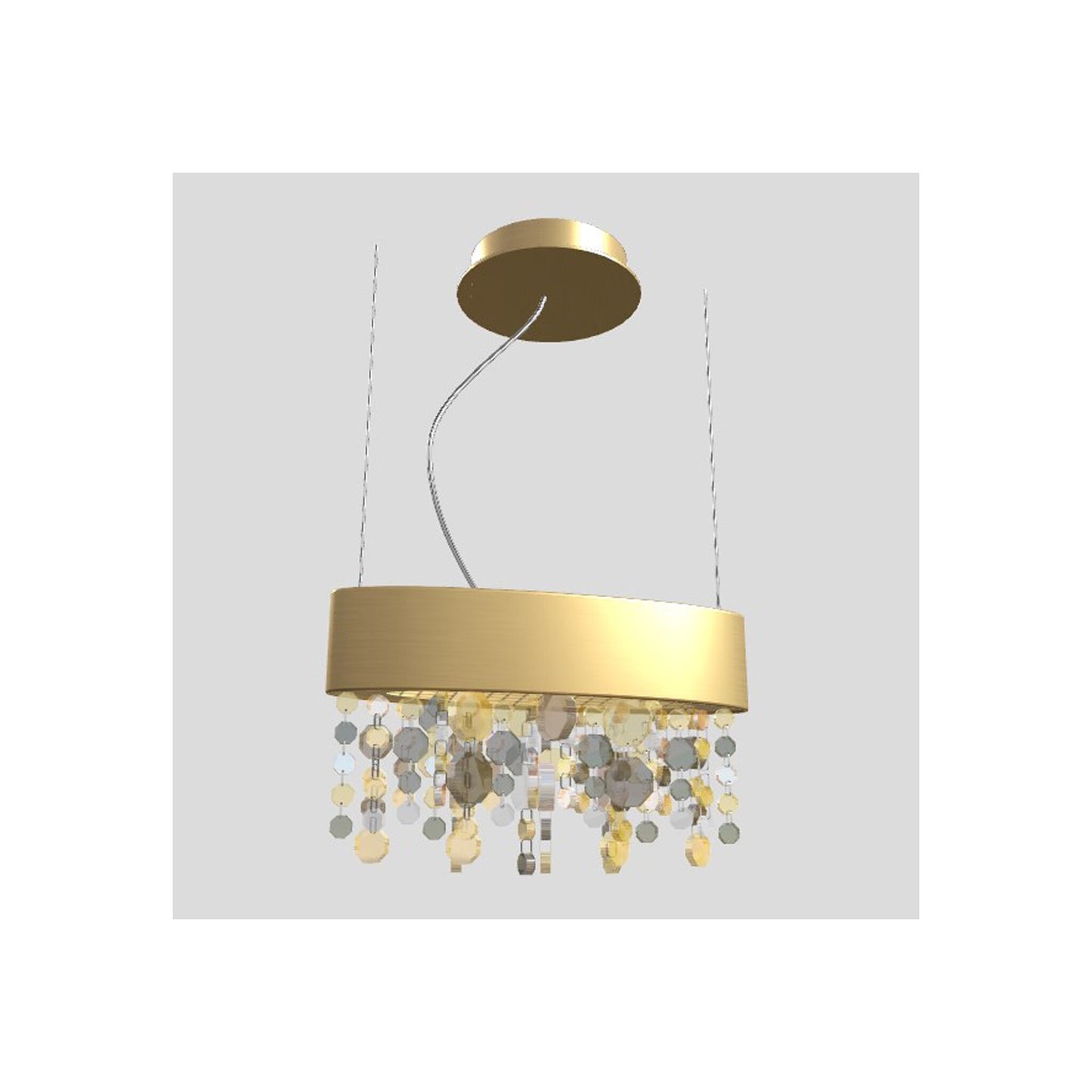 Ola S1 OV 30 Oval E14 Pendant with Colored Glass