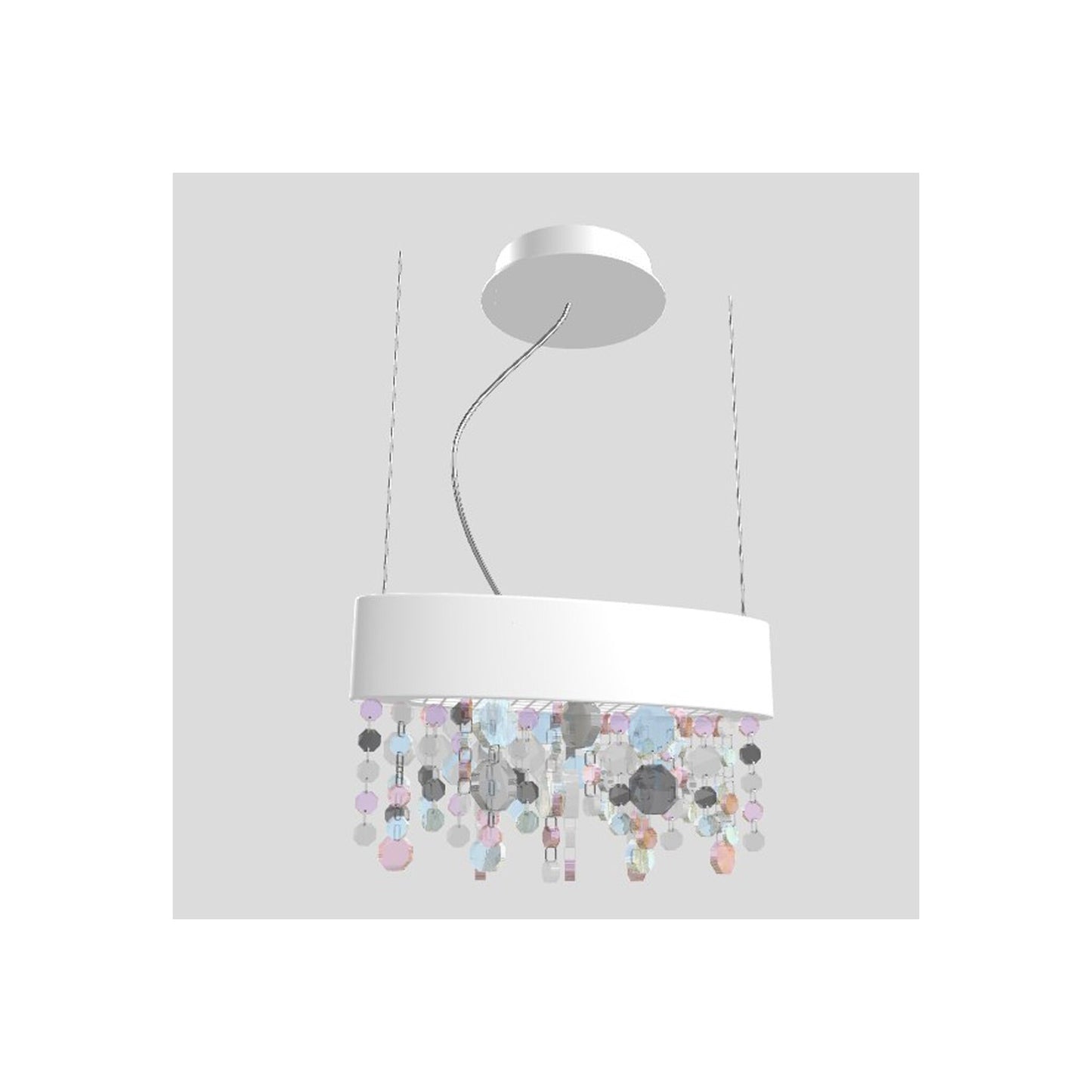 Ola S1 OV 30 Oval E14 Pendant with Colored Glass