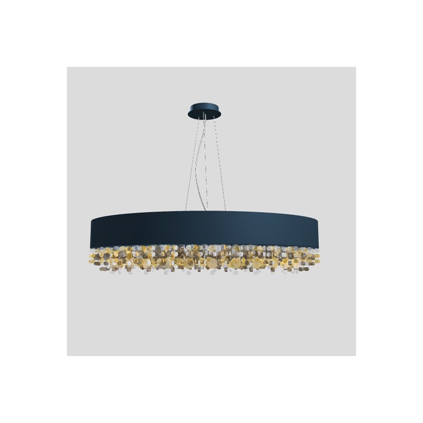 Ola S6 90 Large LED Pendant with Colored Glass