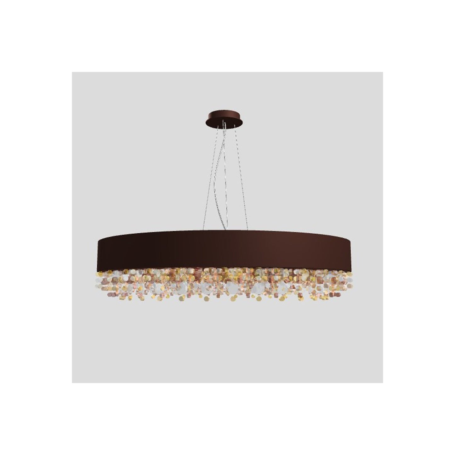 Ola S6 90 Large LED Pendant with Colored Glass