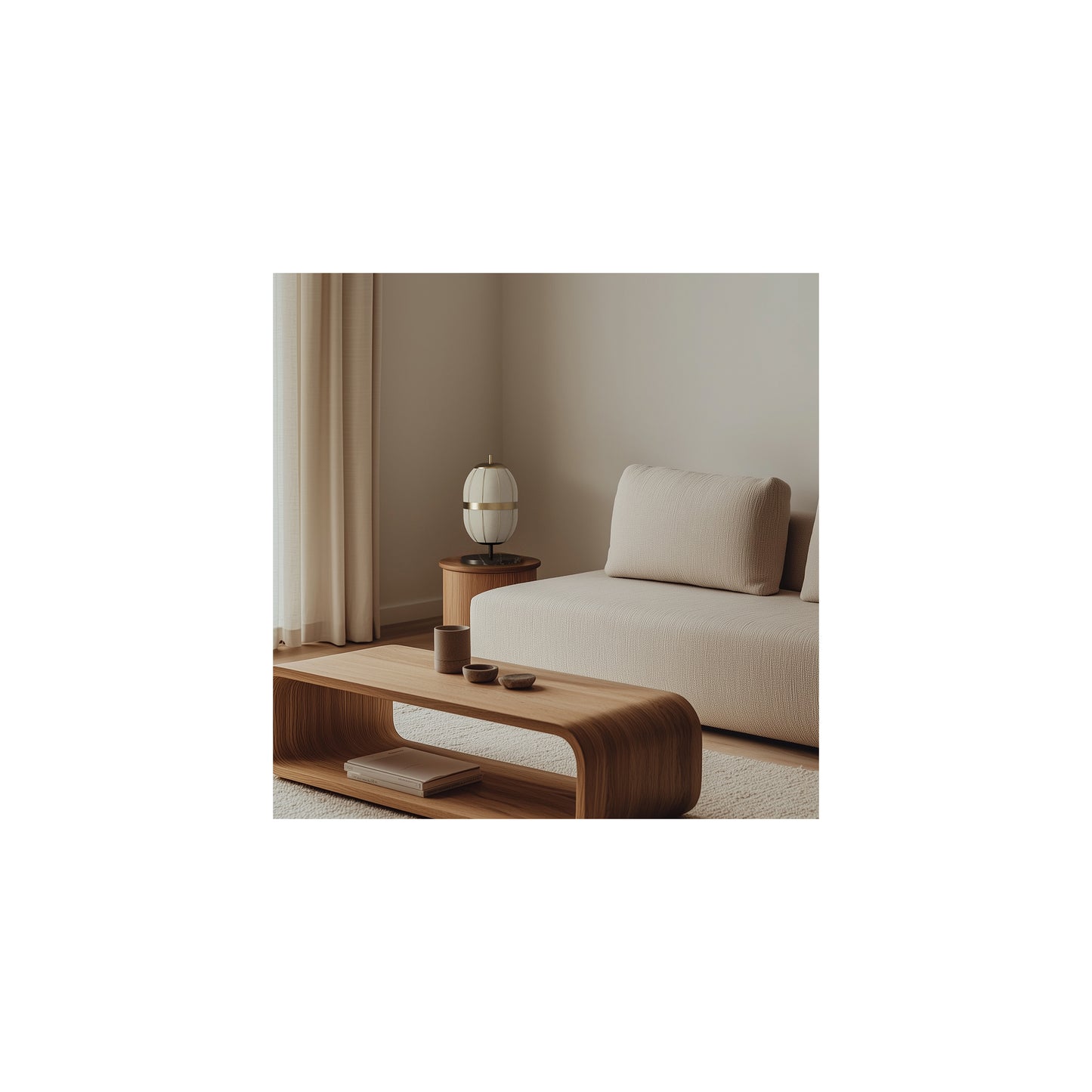 Pull Table Lamp in Matt Black