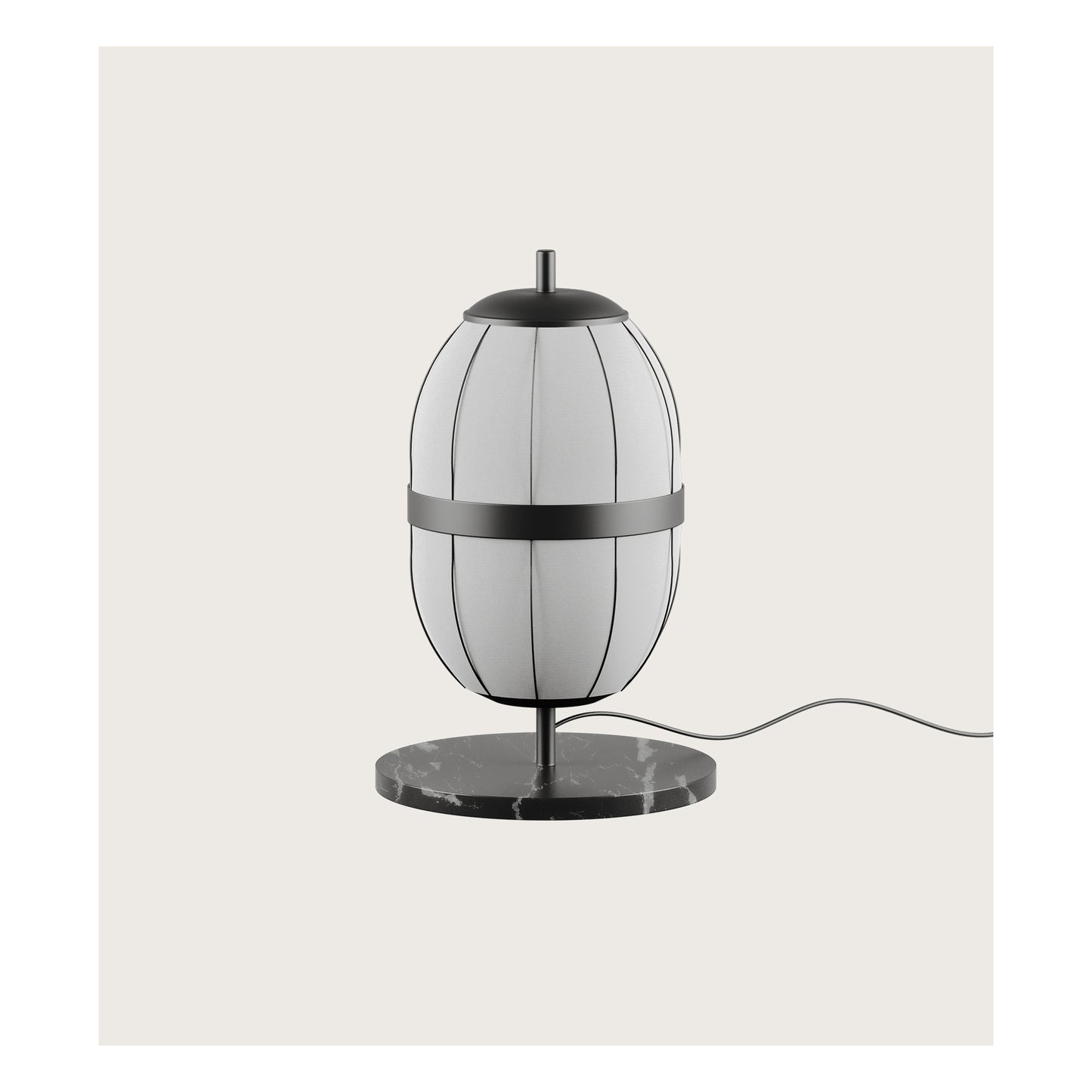 Pull Table Lamp in Matt Black