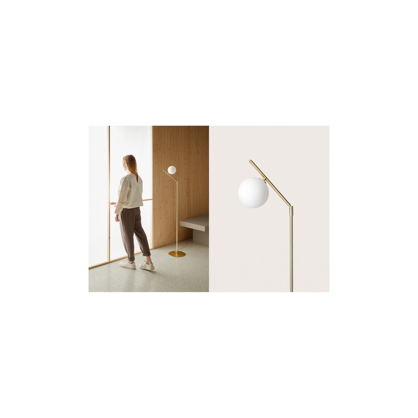 Endo Opal Glass Floor Lamp