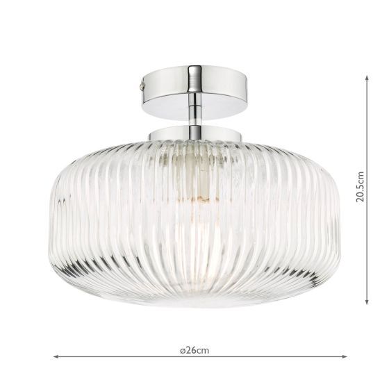 Dar Rivale Bathroom Ceiling Light