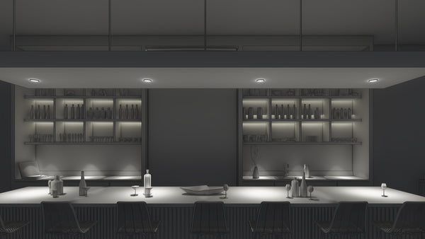 Bar area bartender task lighting