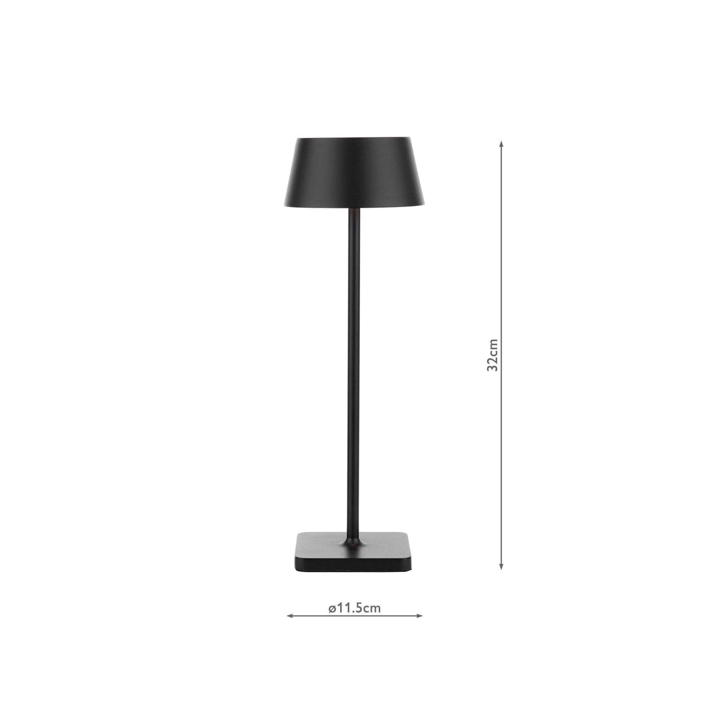 Sergio Rechargeable Outdoor Table Lamp in Matt Black