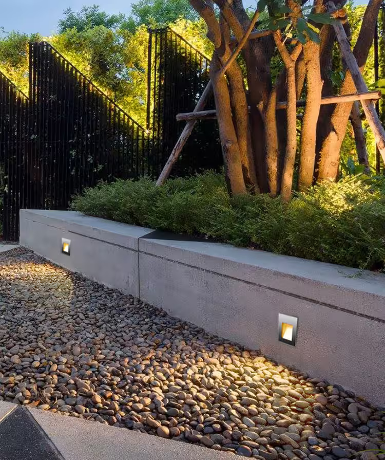 Slide, Recessed Wall Light in White