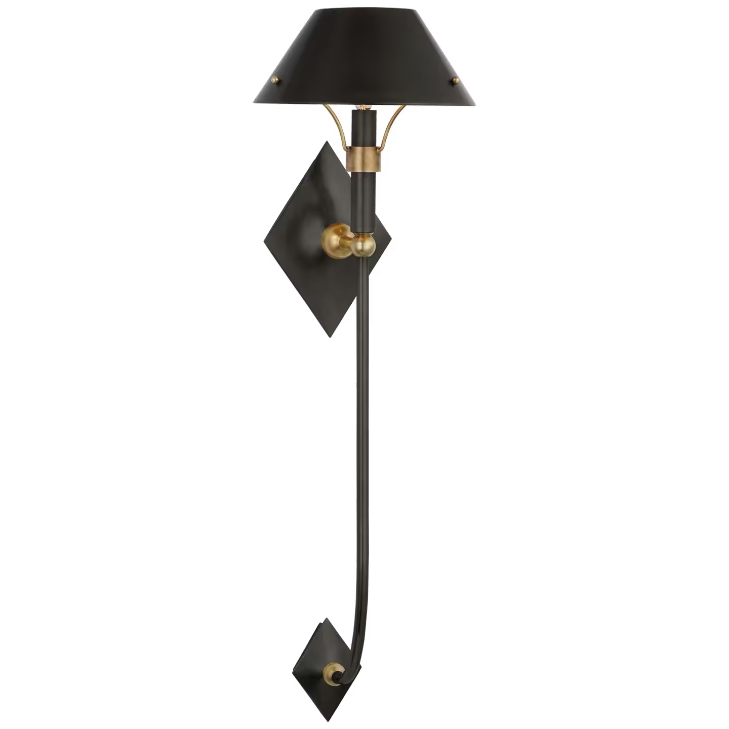 Turlington XL Sconce in Bronze and Hand-Rubbed Antique Brass