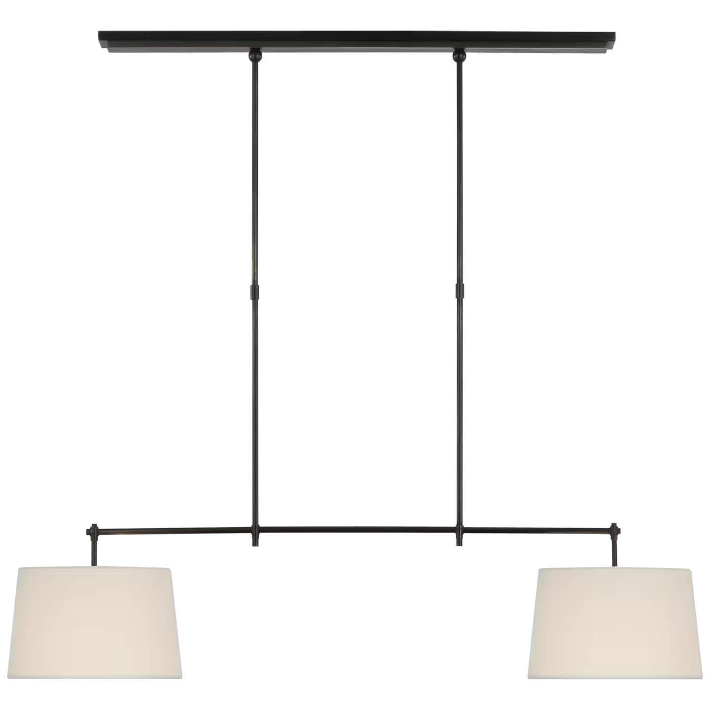 Bryant Medium Billiard Pendant with Linen Shade
