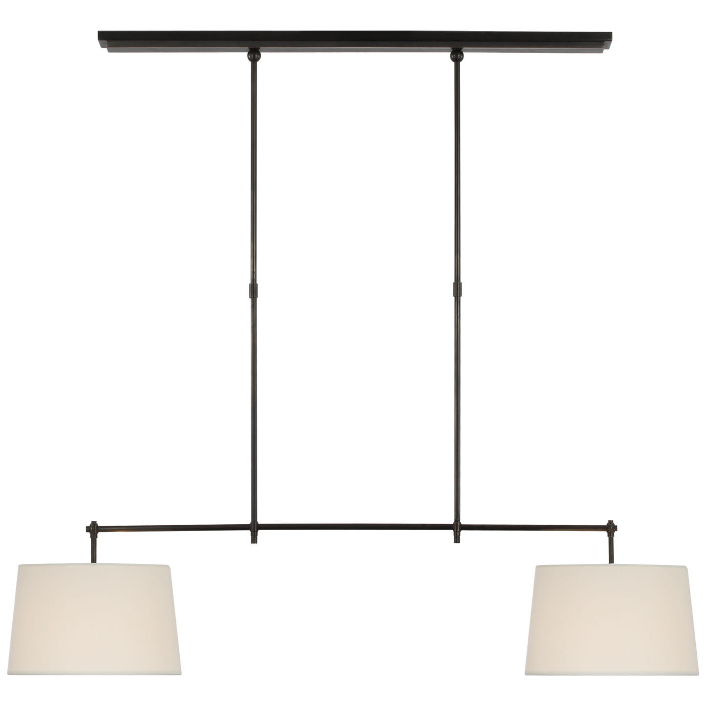 Bryant Medium Billiard Pendant with Linen Shade