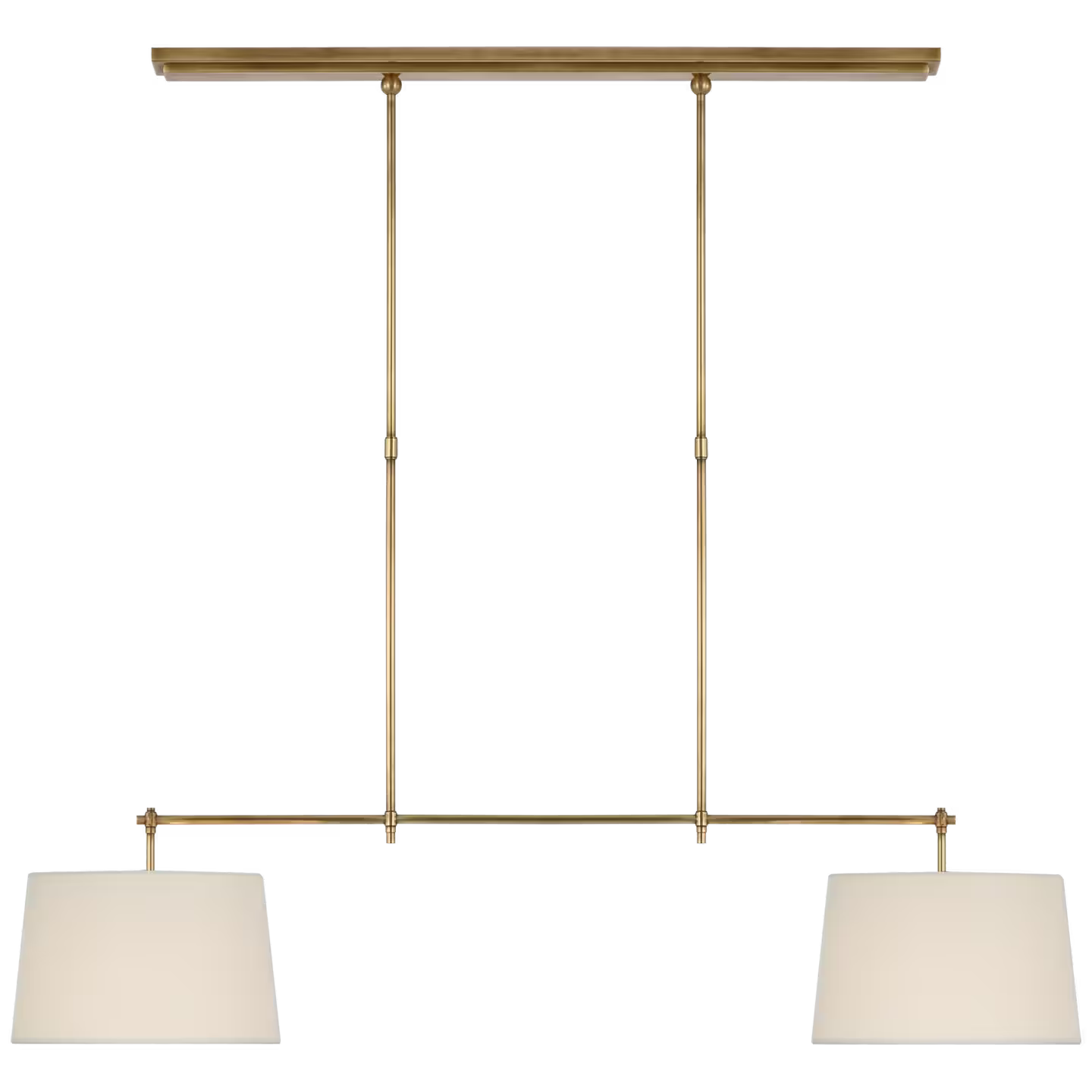 Bryant Medium Billiard Pendant with Linen Shade