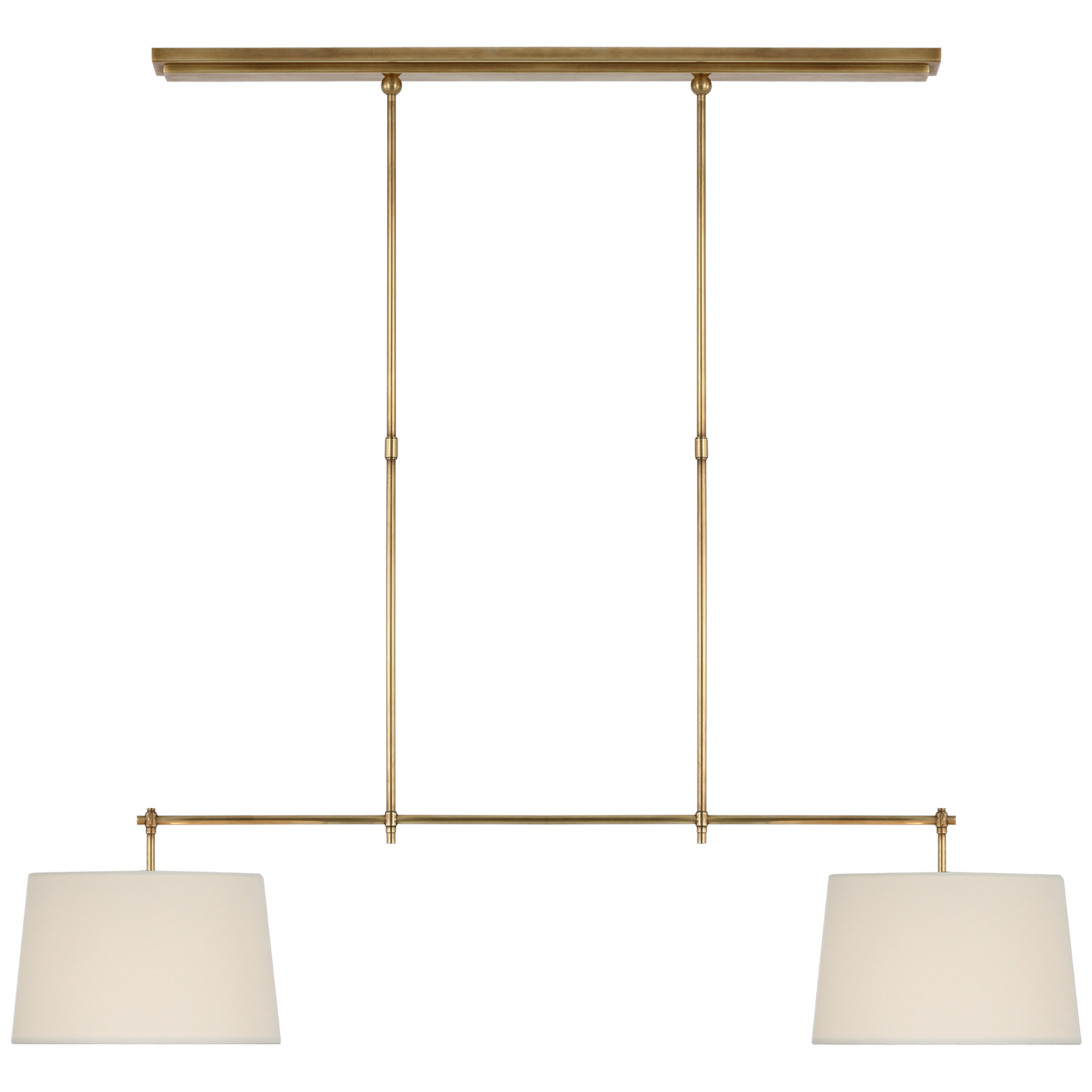 Bryant Medium Billiard Pendant with Linen Shade