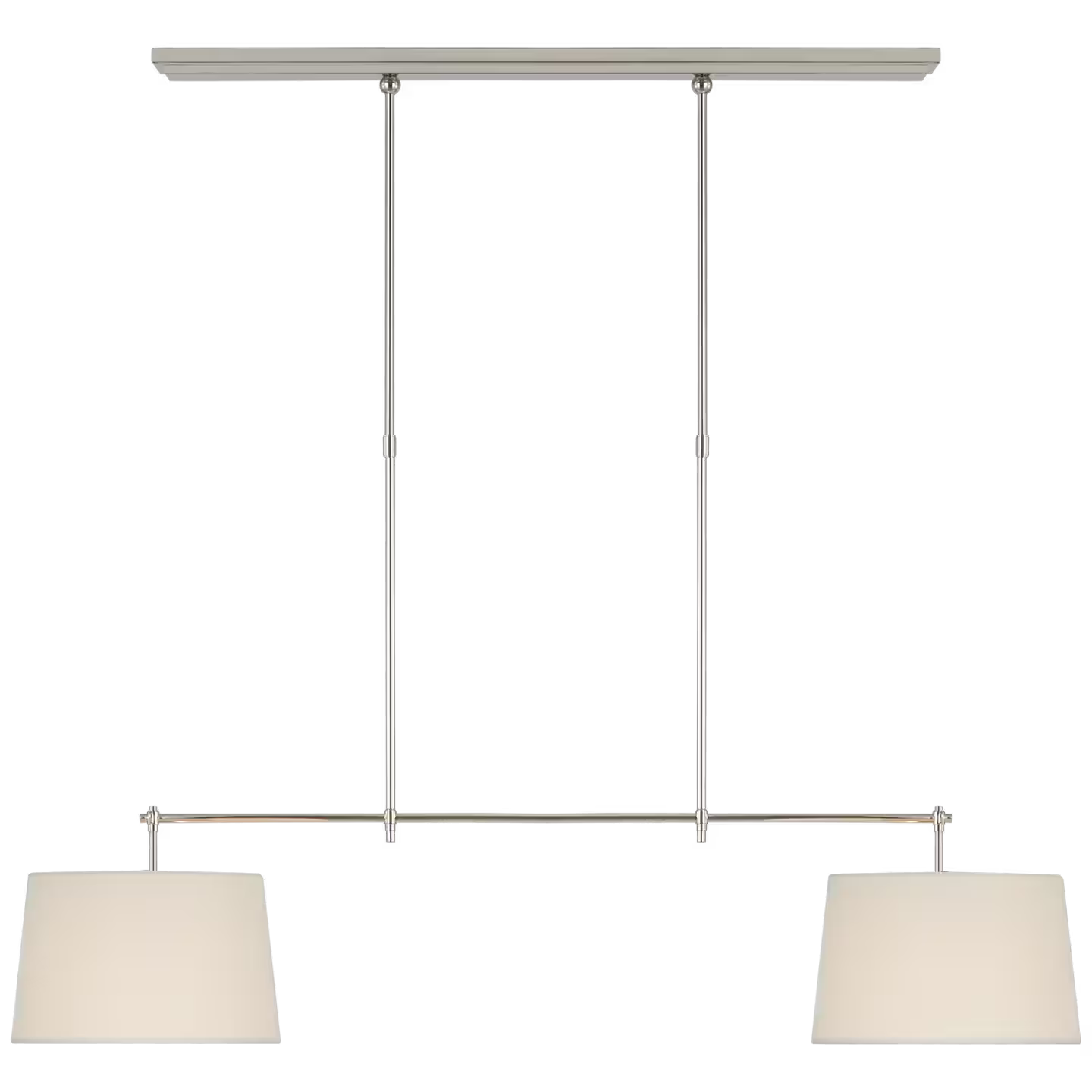 Bryant Medium Billiard Pendant with Linen Shade