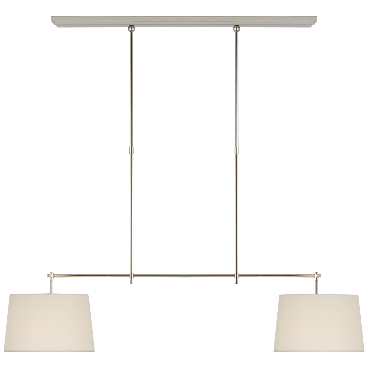 Bryant Medium Billiard Pendant with Linen Shade