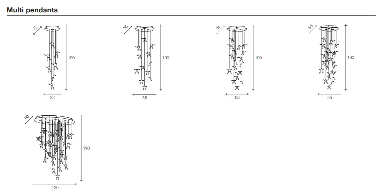 Angel Falls Multi LED Pendant