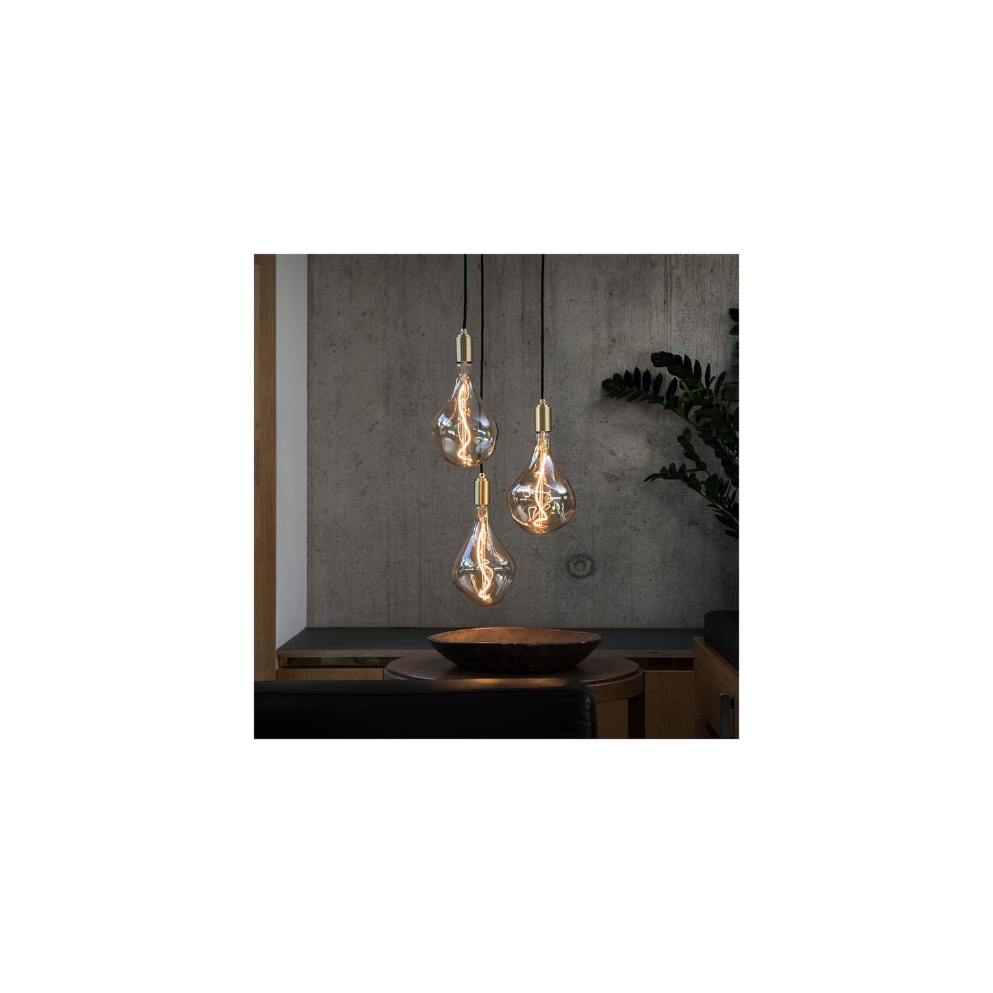 Triple Voronoi II Pendant with White Canopy