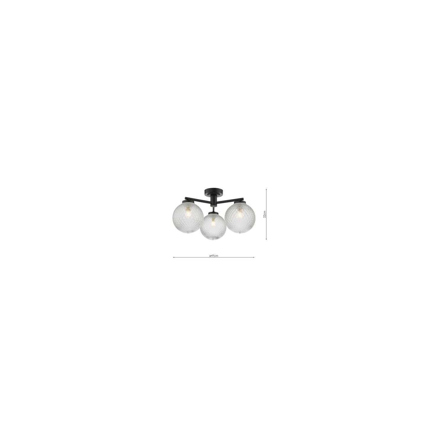 Wayne 3-Light Bathroom Semi Flush
