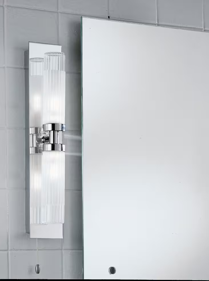 Bathroom 2-Light Wall Bracket IP44 in Chrome