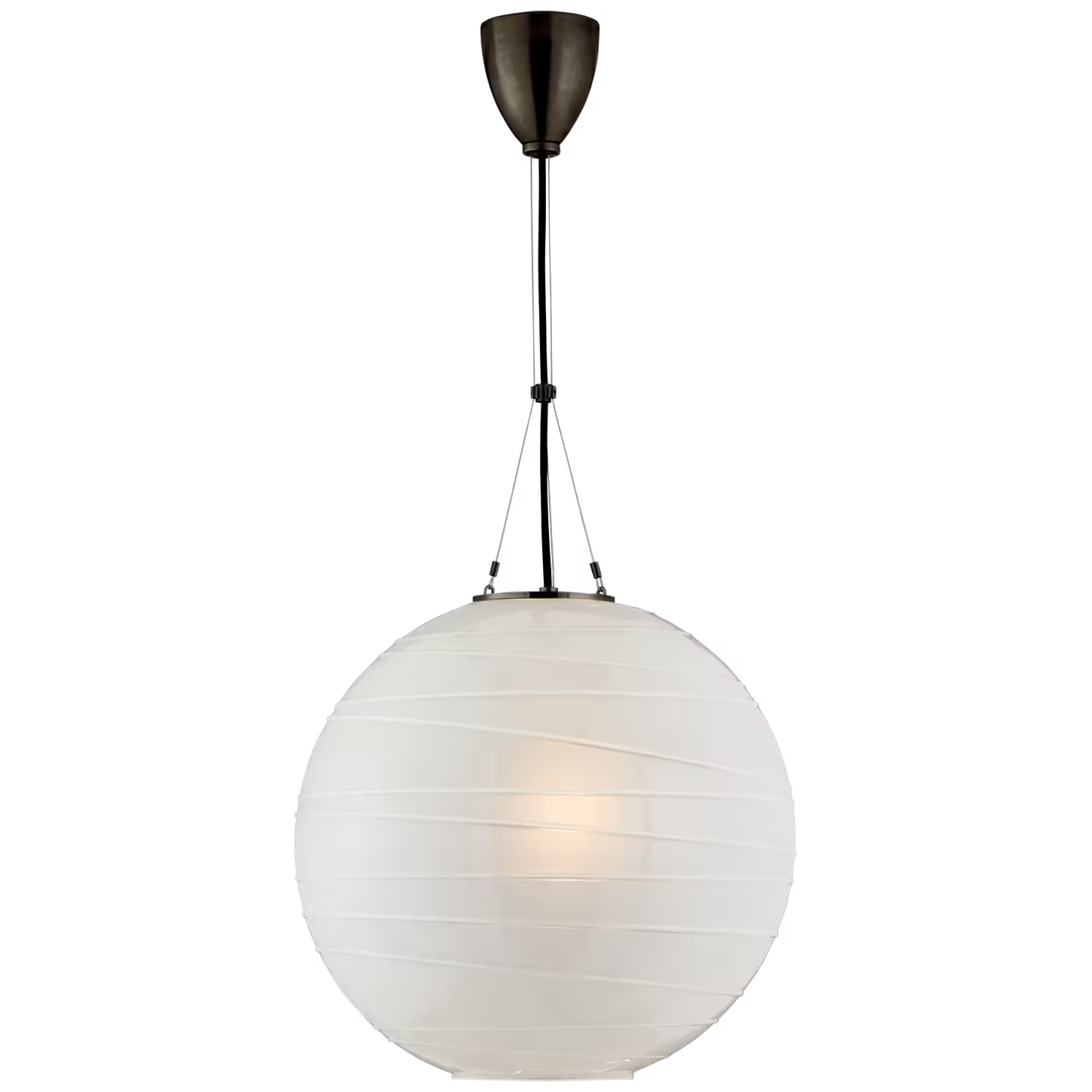 Hailey Medium Round Pendant with Frosted Glass