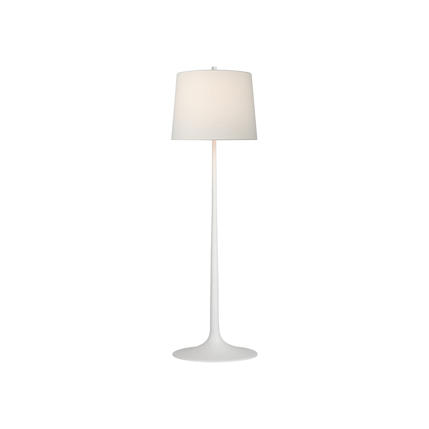 Oscar Large Sculpted Floor Lamp with Linen Shade