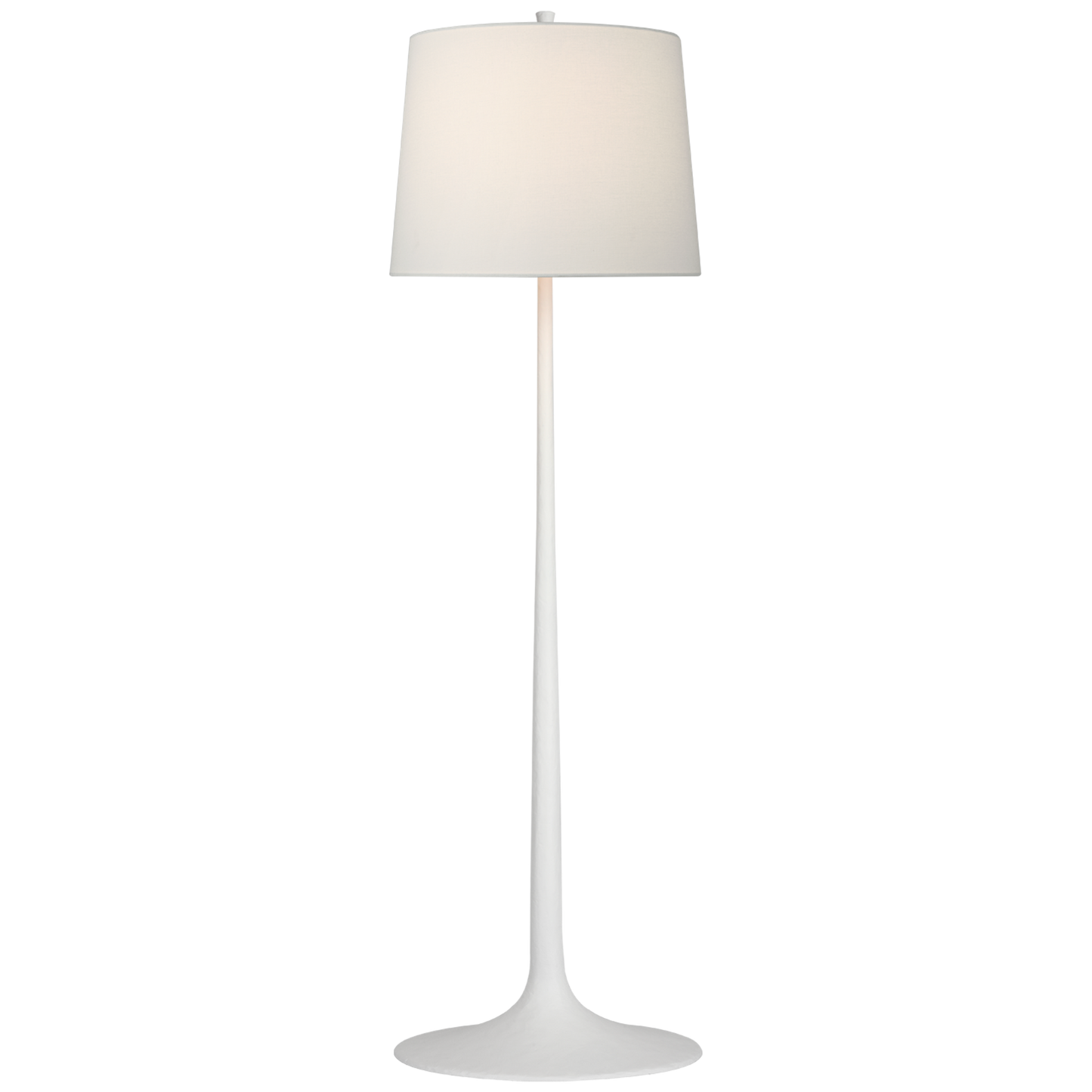 Oscar Large Sculpted Floor Lamp with Linen Shade