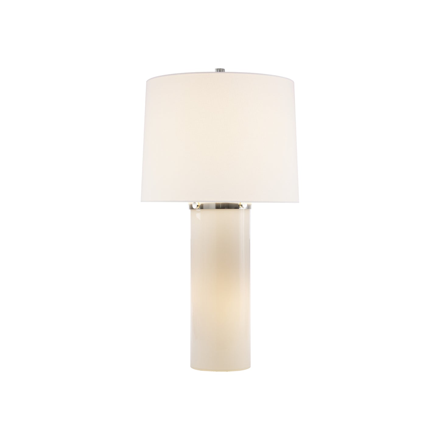 Moon Glow Table Lamp in White Glass
