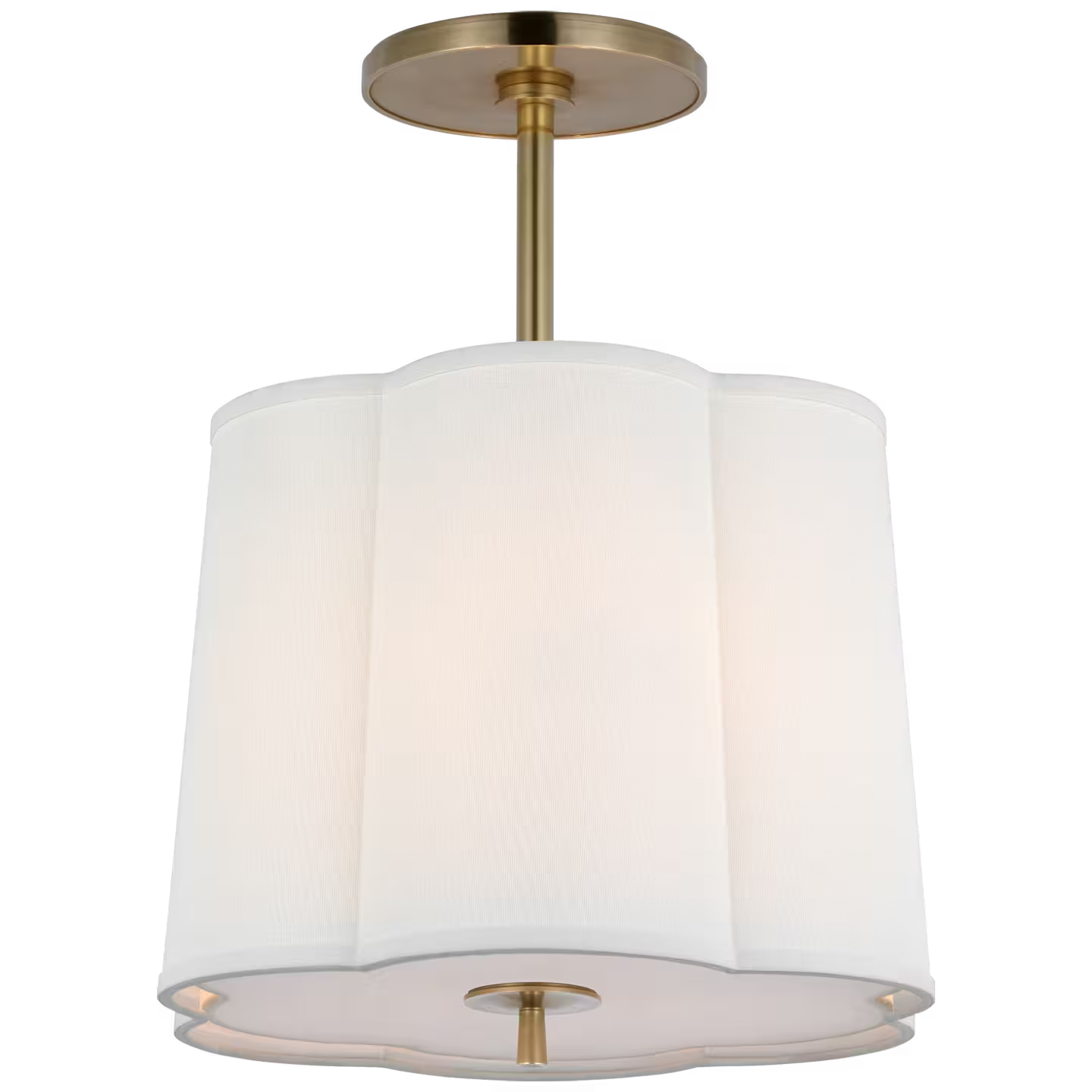 Scallop Small Semi-Flush Pendant