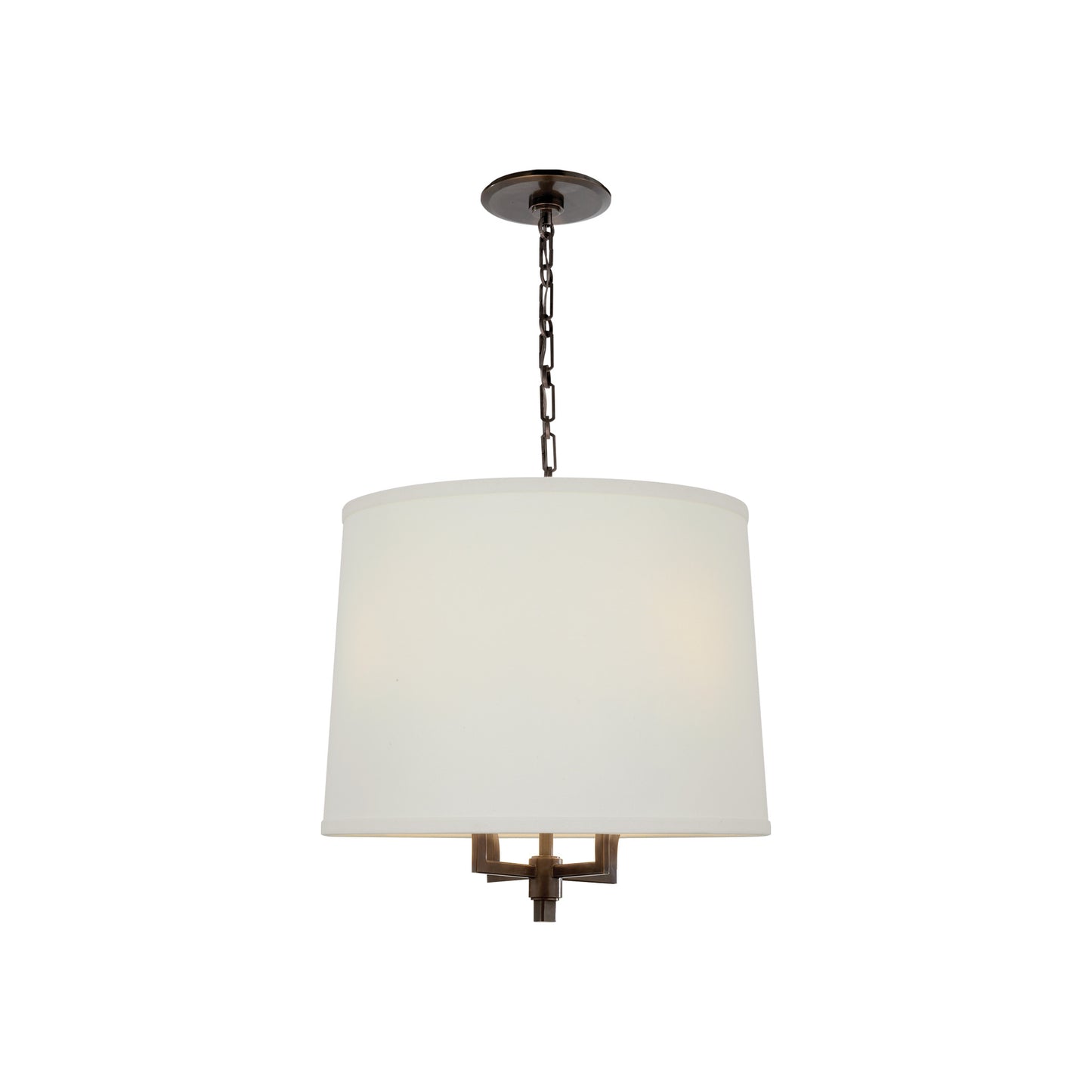 Westport Large Hanging Shade with Linen Shade