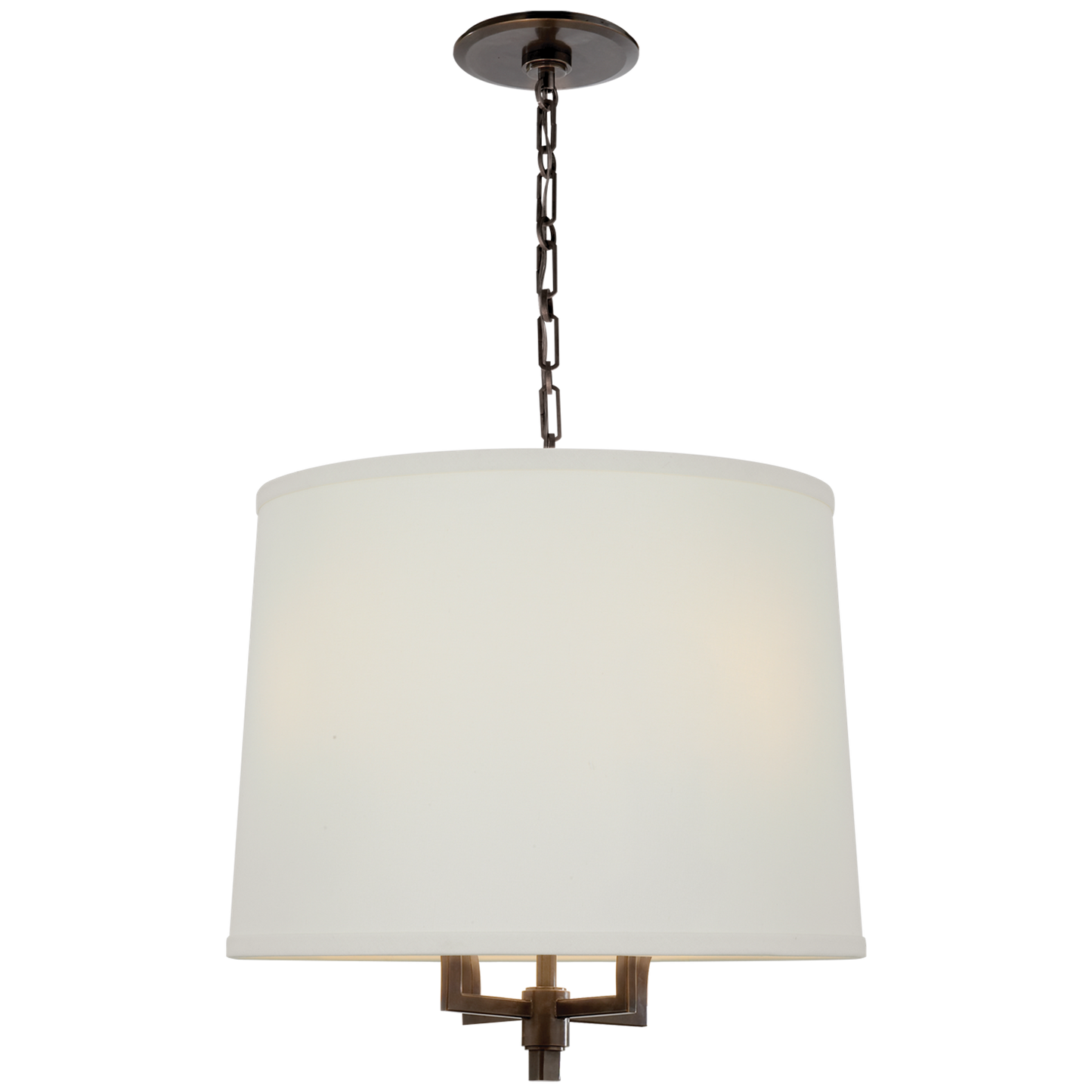 Westport Large Hanging Shade with Linen Shade