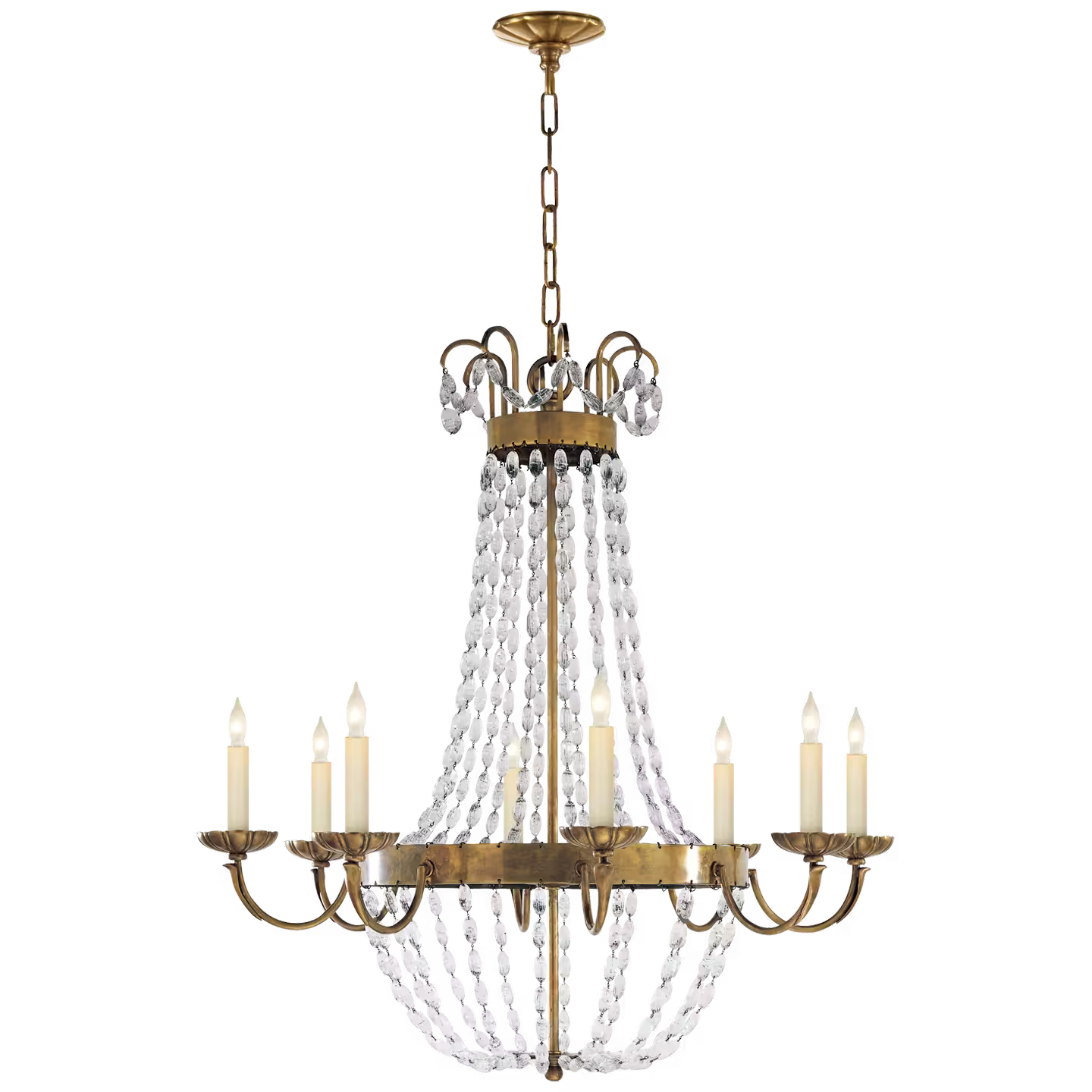 Paris Flea Market Chandelier with Seeded Glass