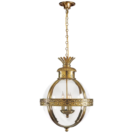 Crown Top Banded Globe Lantern