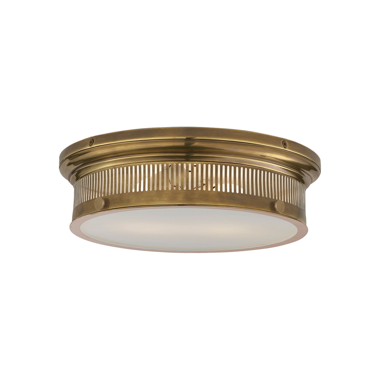 Alderly Flush Mount with White Glass