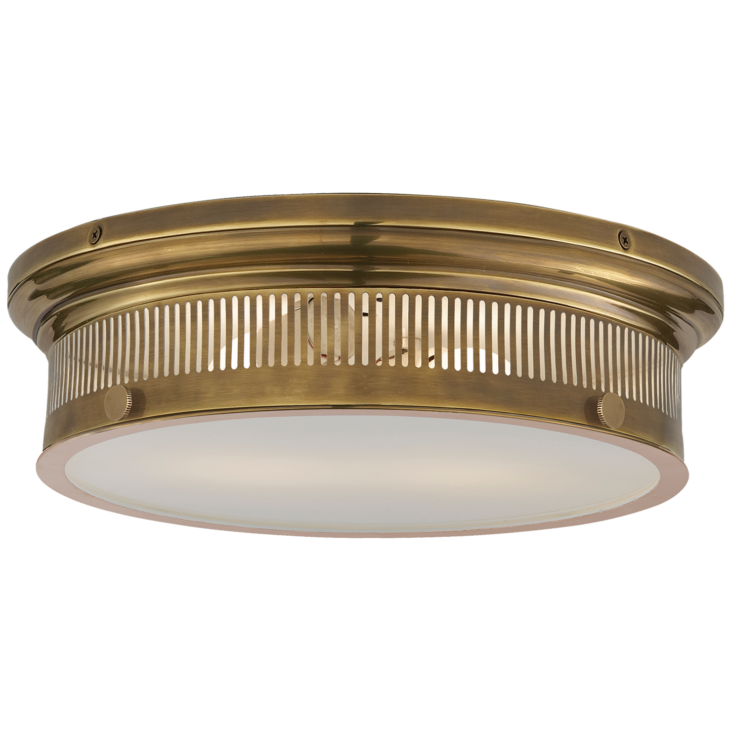 Alderly Flush Mount with White Glass