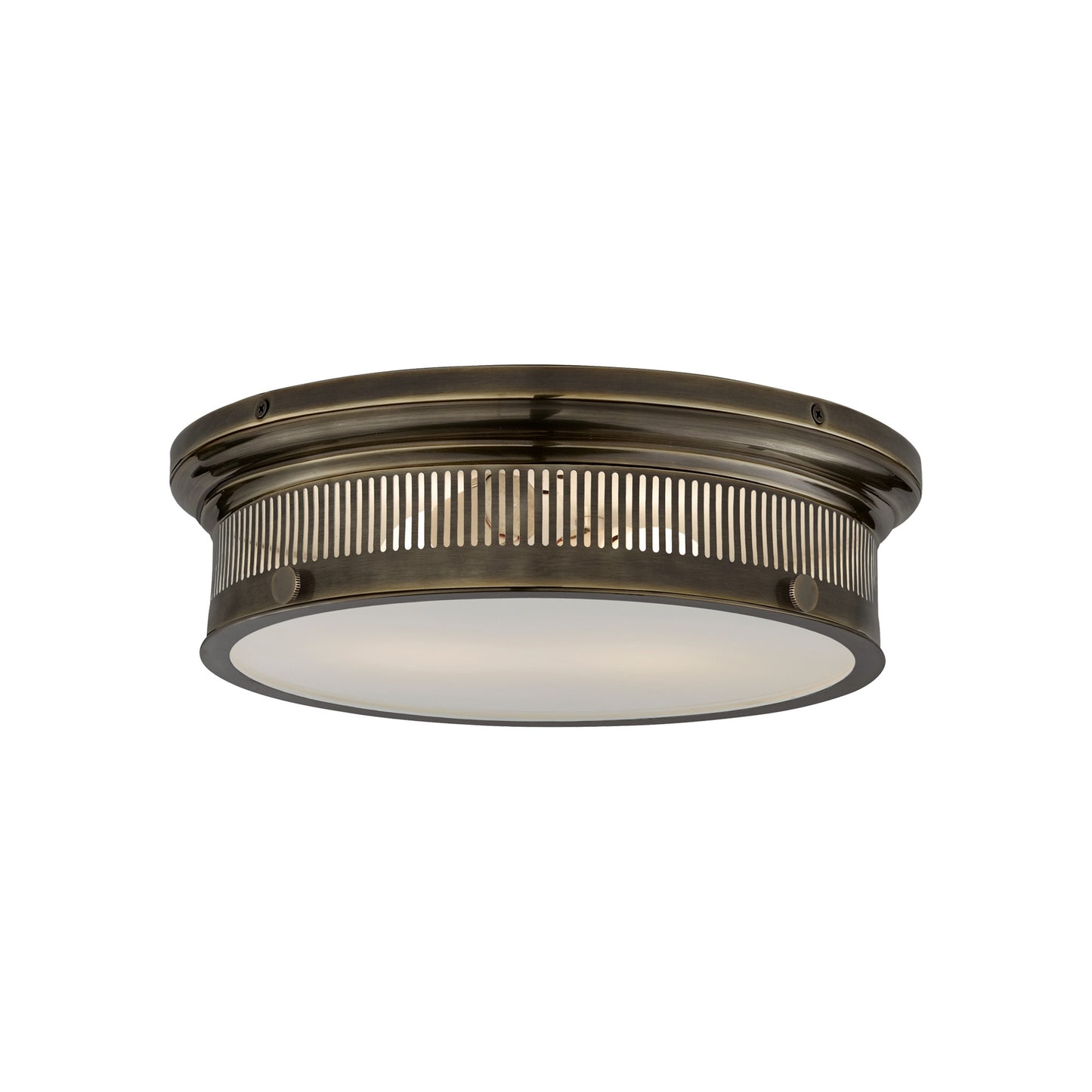 Alderly Flush Mount with White Glass