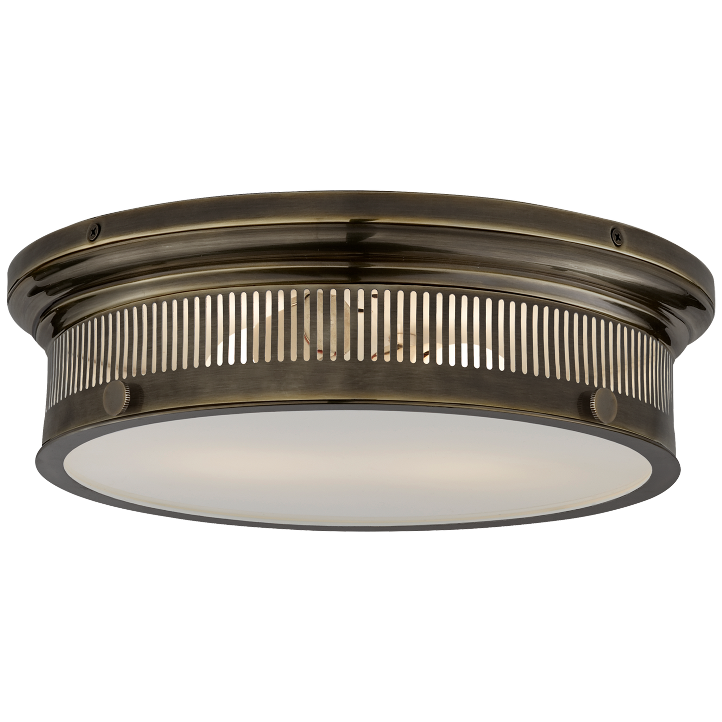 Alderly Flush Mount with White Glass