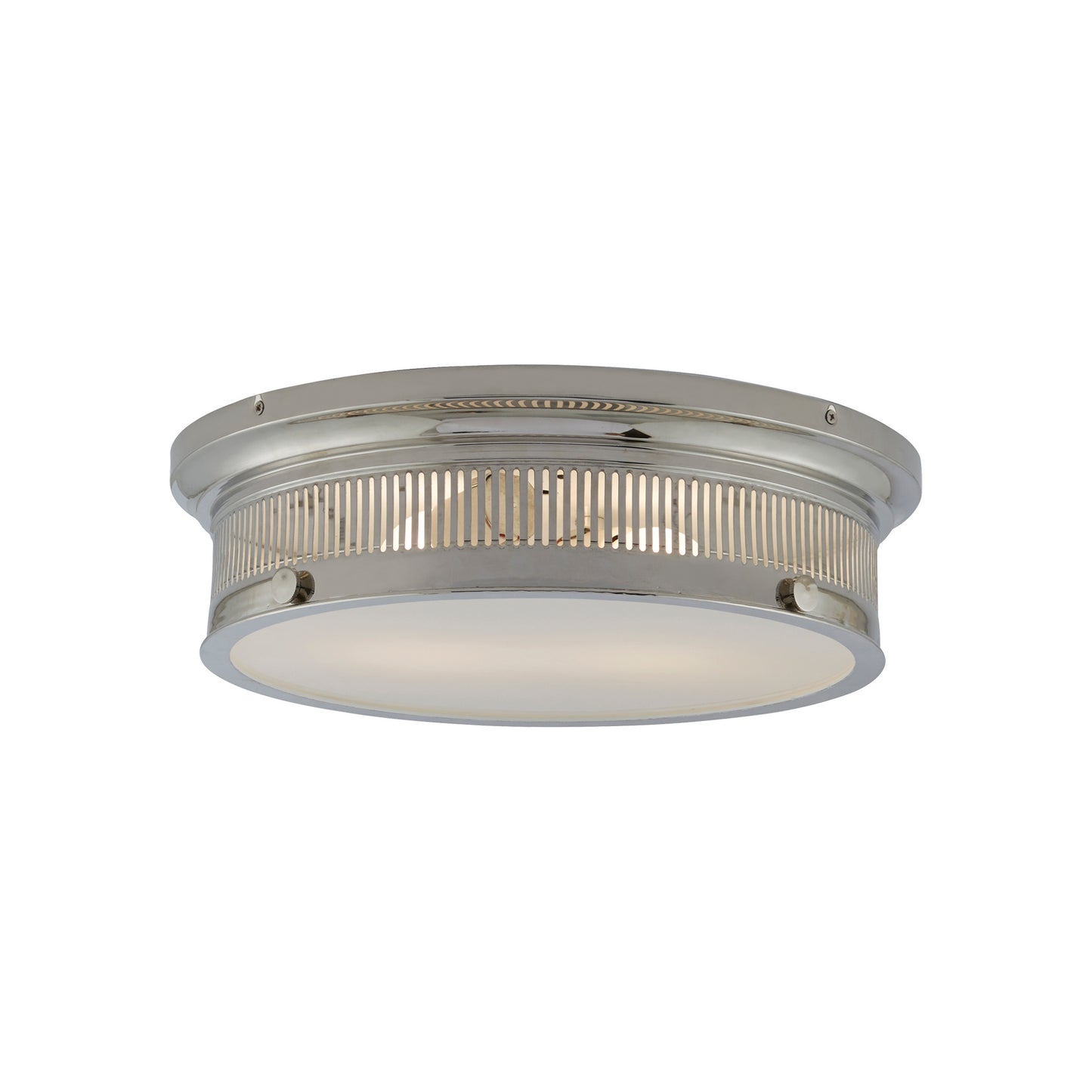Alderly Flush Mount with White Glass