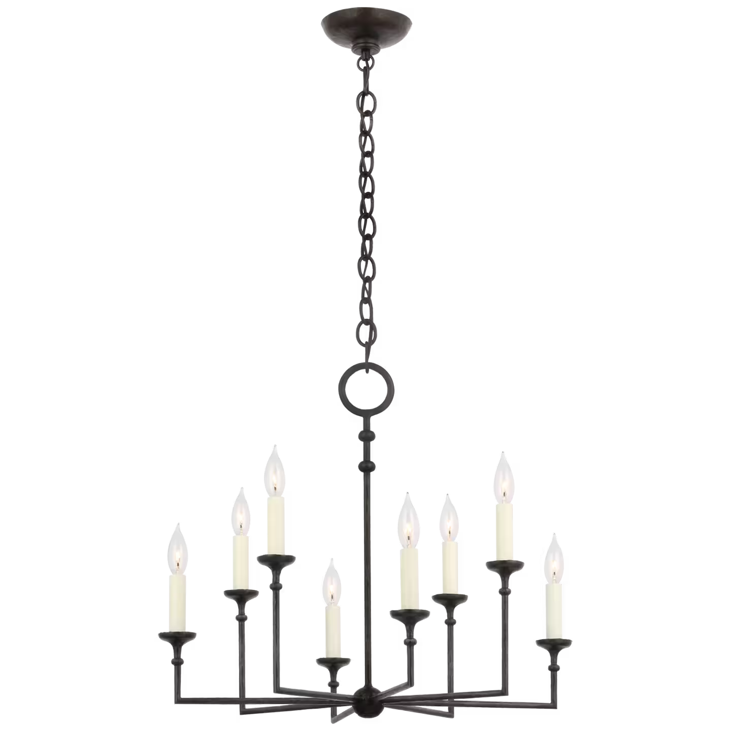 Rowen 8-Light Chandelier in Aged Iron