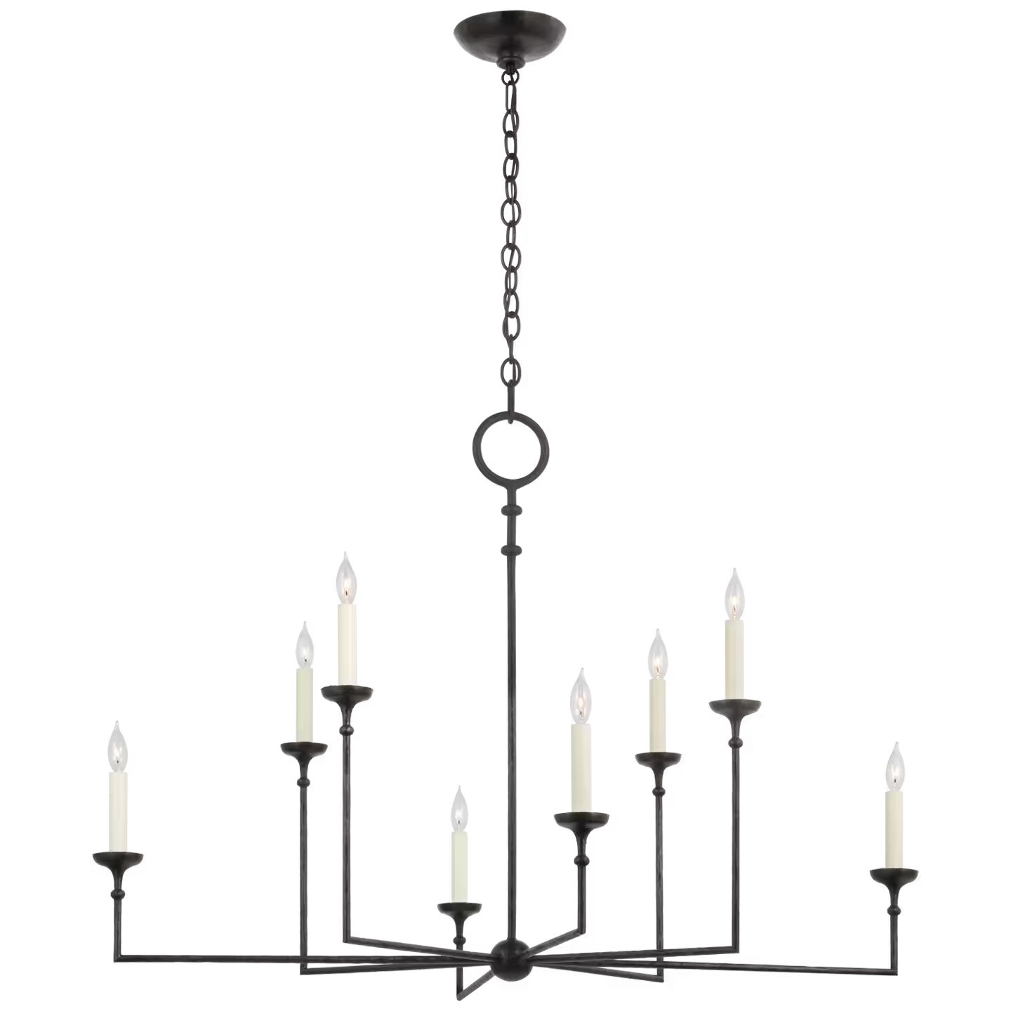 Rowen 8-Light Chandelier in Aged Iron