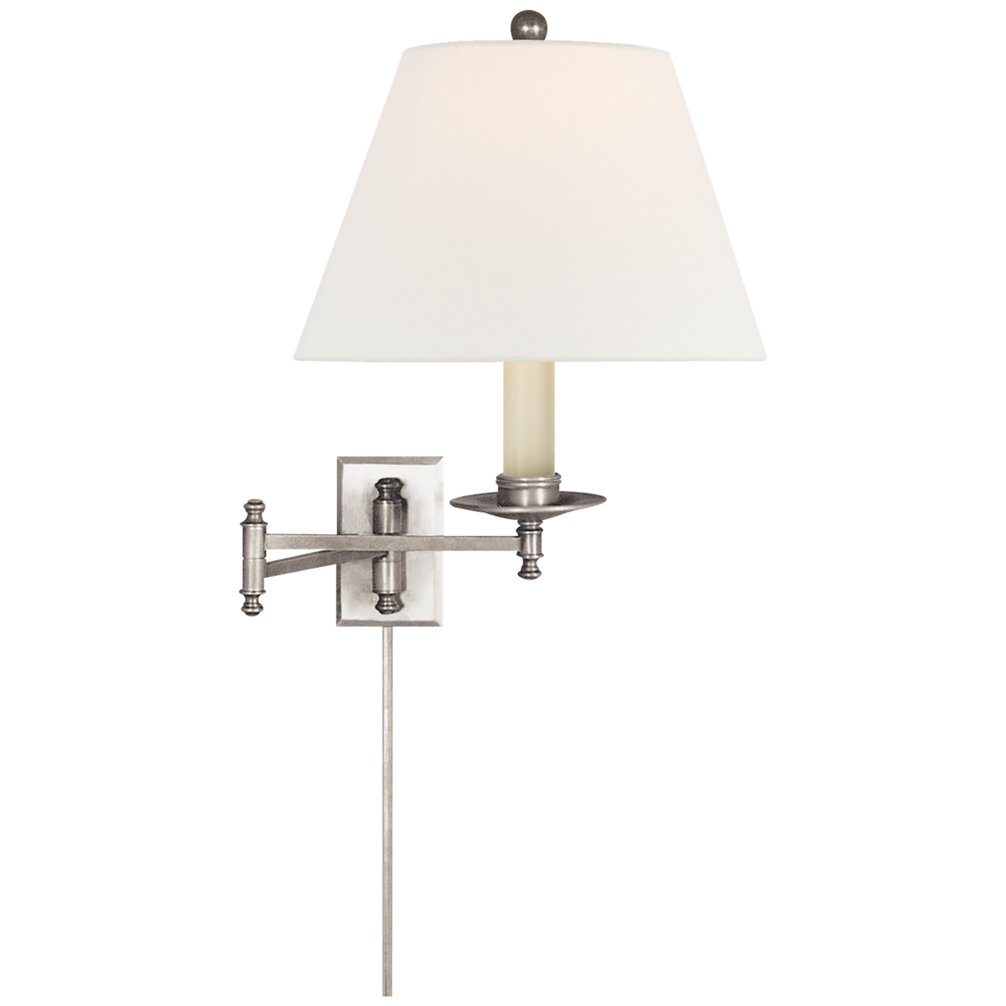 Dorchester Swing Arm Wall Light with Linen Shade