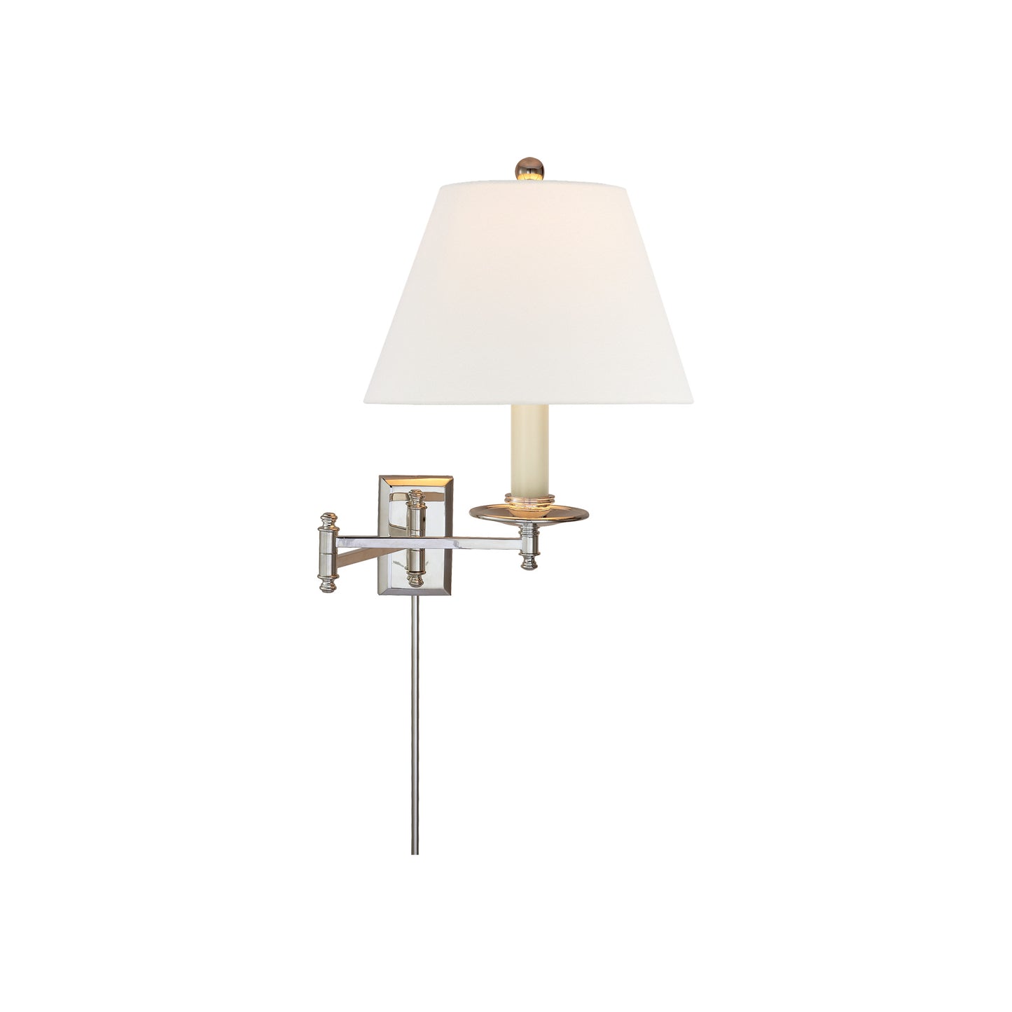 Dorchester Swing Arm Wall Light with Linen Shade
