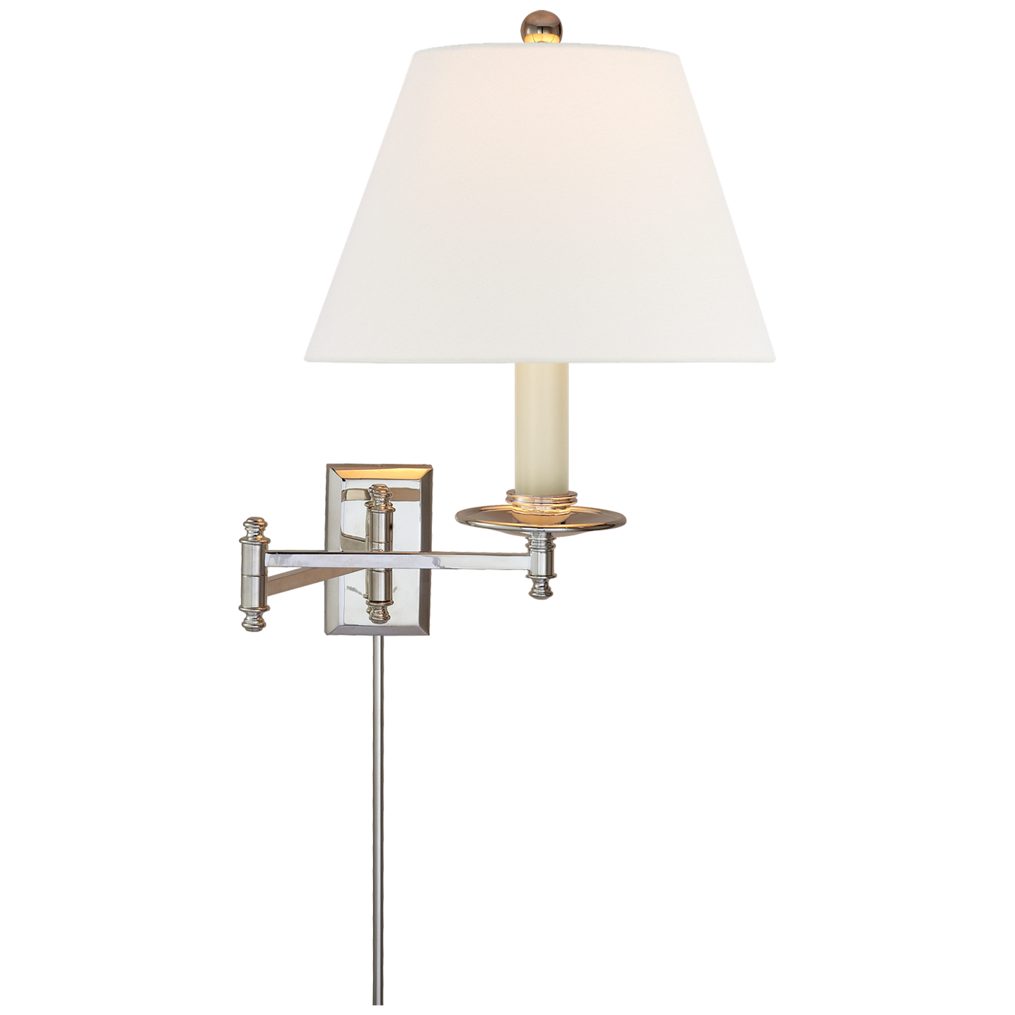 Dorchester Swing Arm Wall Light with Linen Shade