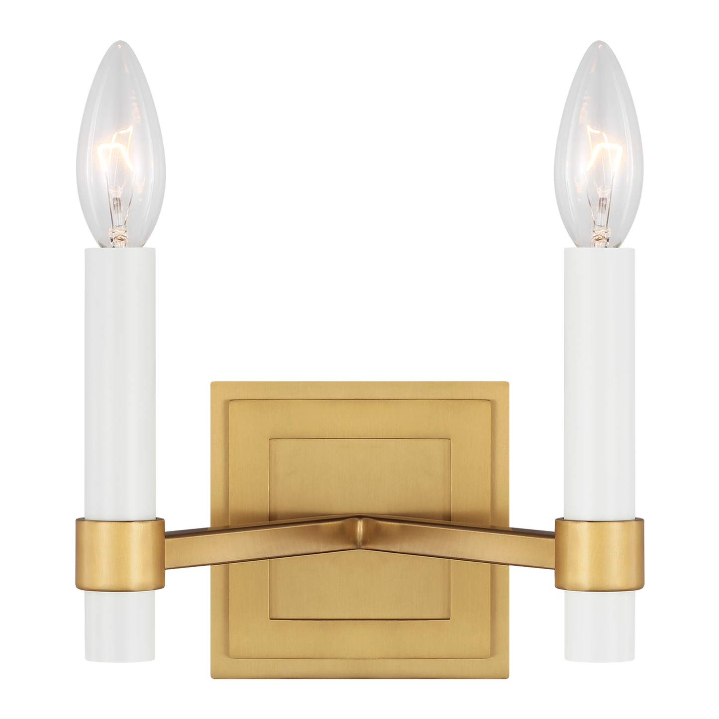 Marston Double Wall Sconce in Burnished Brass