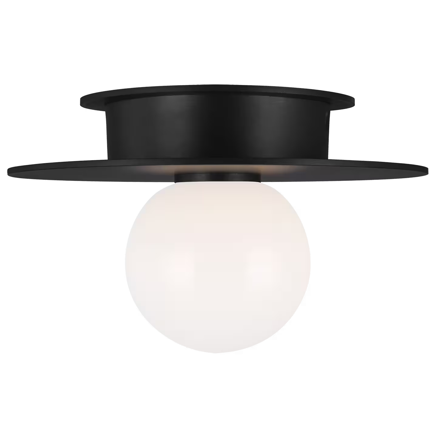 Nodes Flush Mount with White Glass