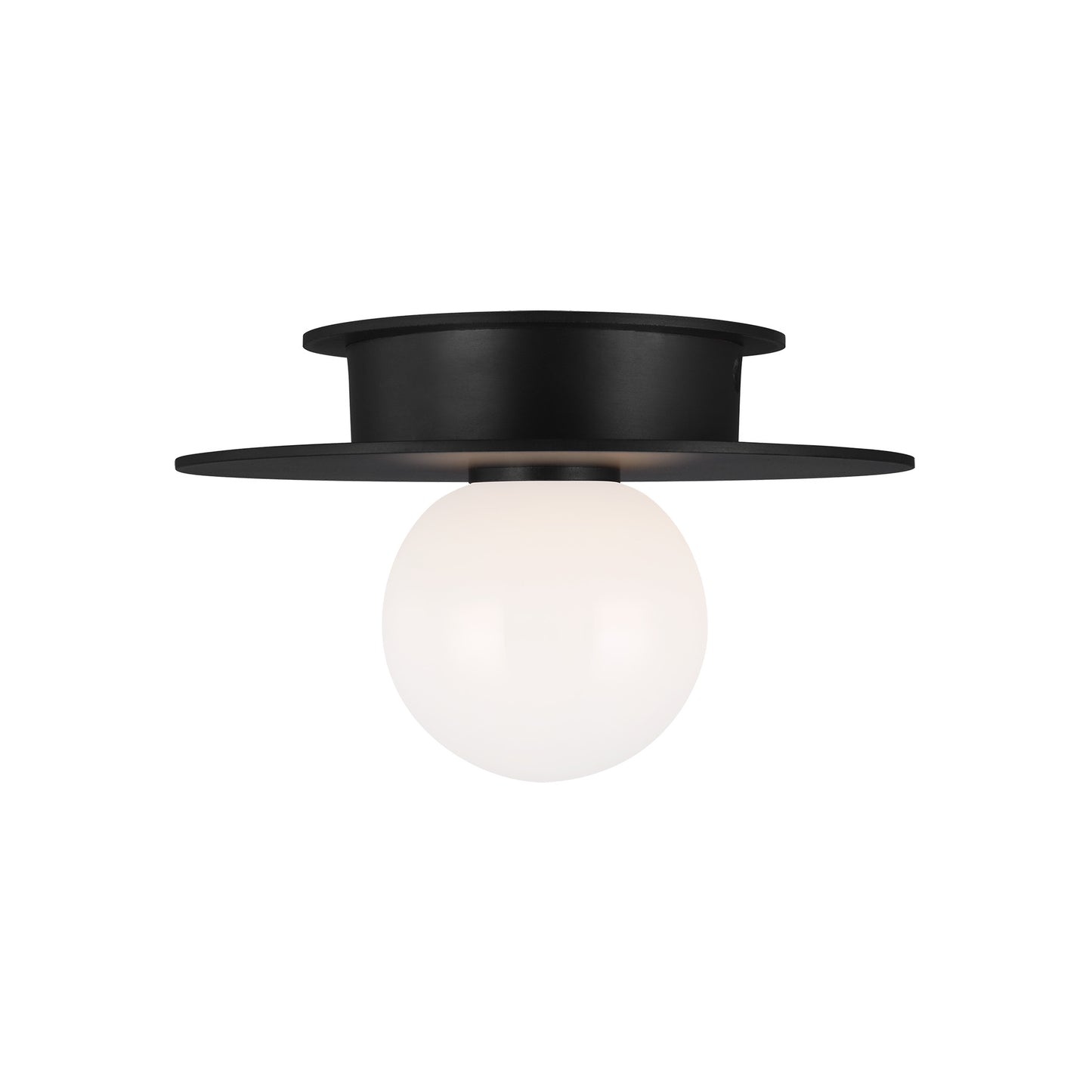 Nodes Flush Mount with White Glass