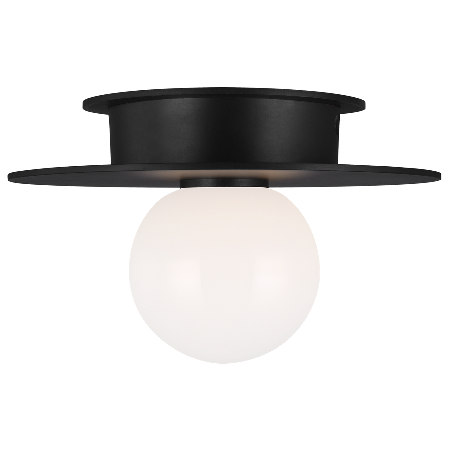 Nodes Flush Mount with White Glass