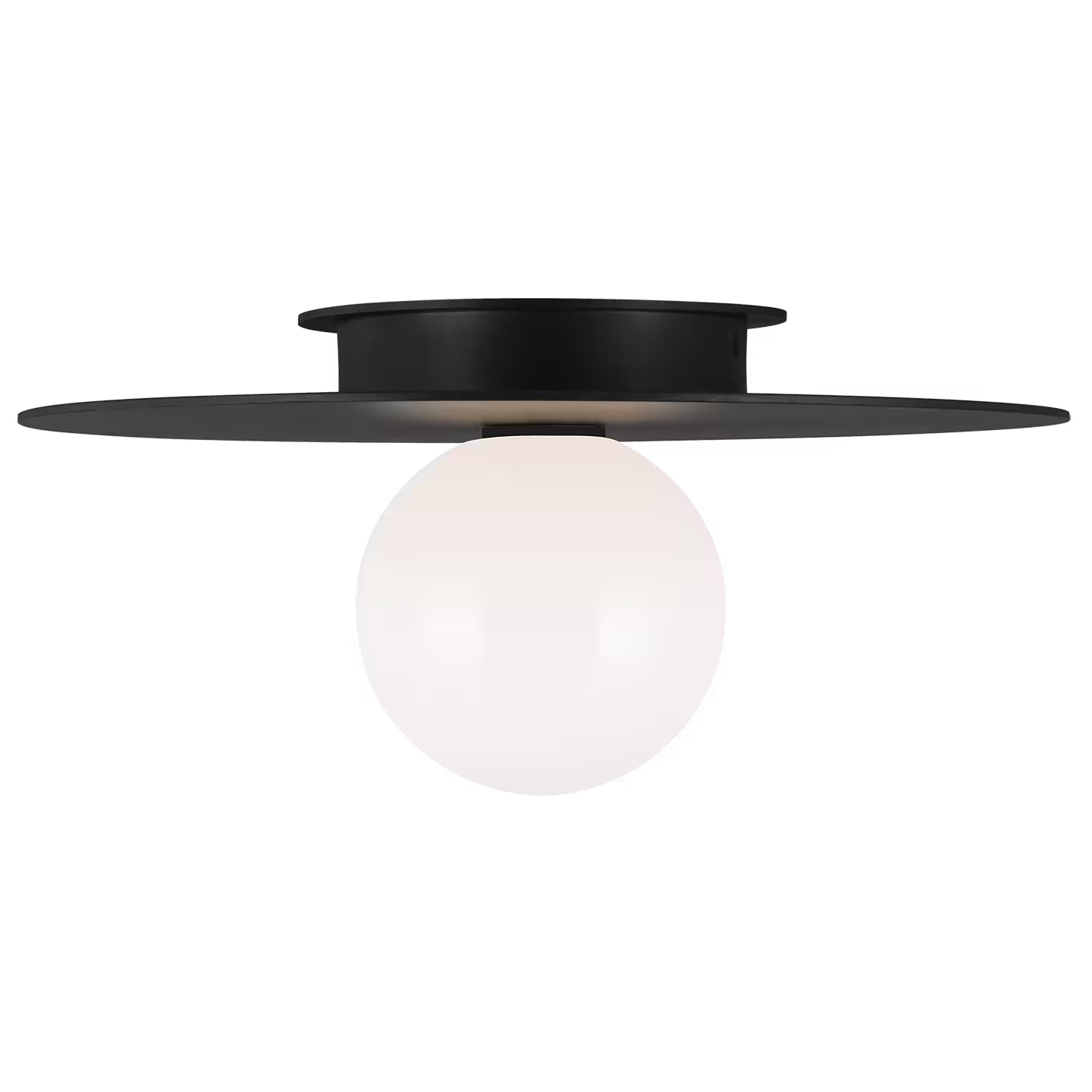 Nodes Flush Mount with White Glass