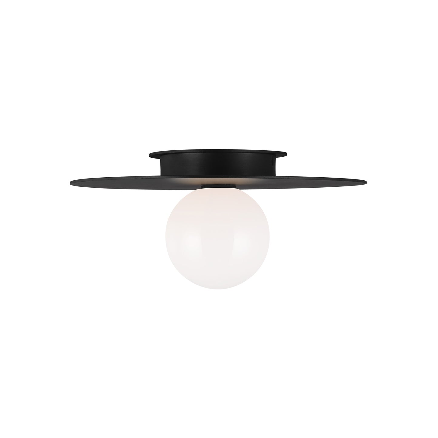 Nodes Flush Mount with White Glass