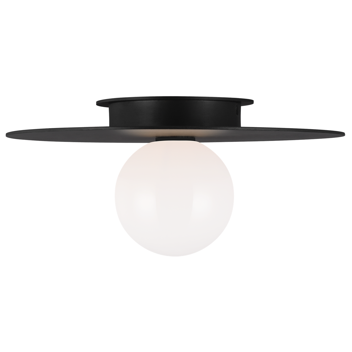 Nodes Flush Mount with White Glass