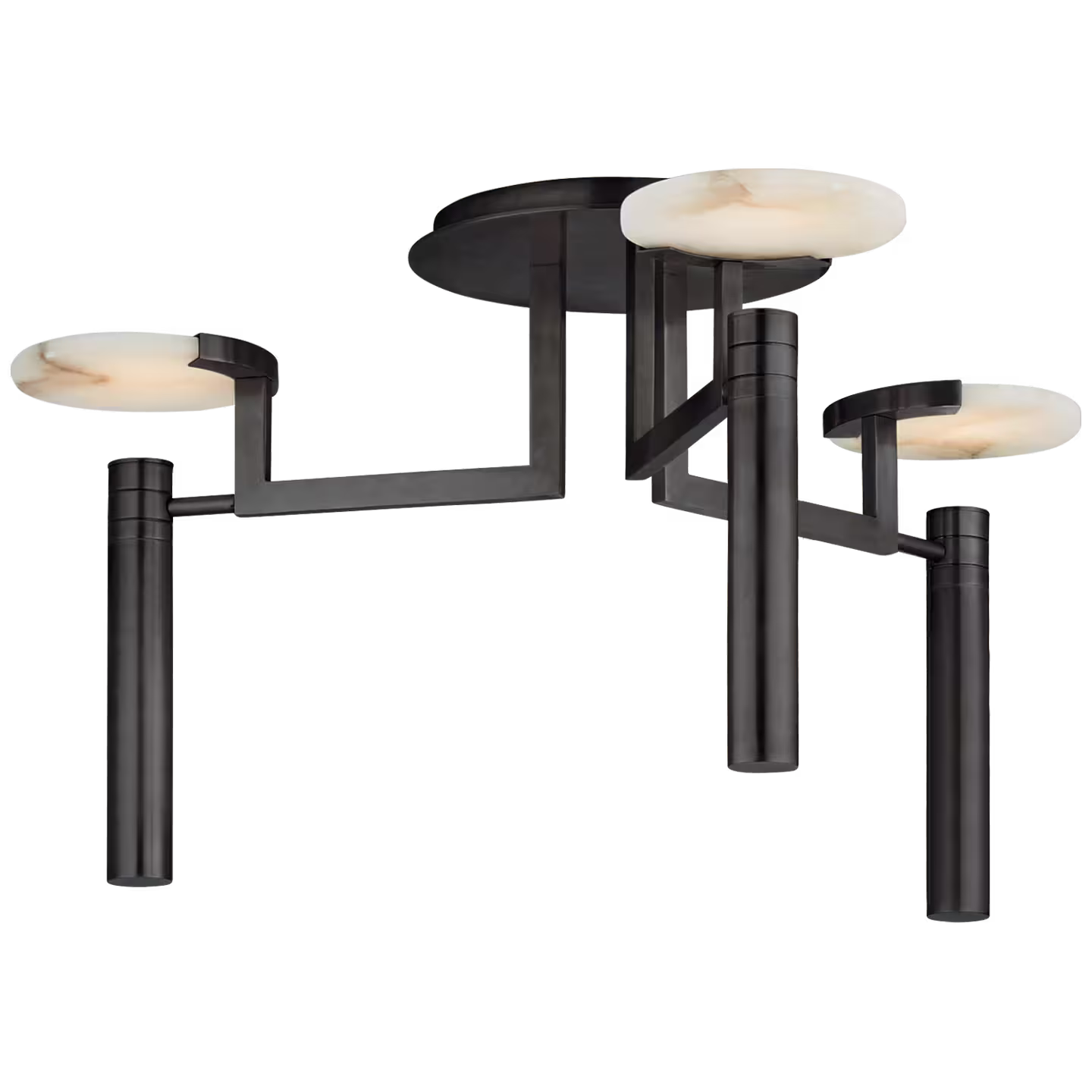 Melange Large Floating Disc Semi-Flush Chandelier