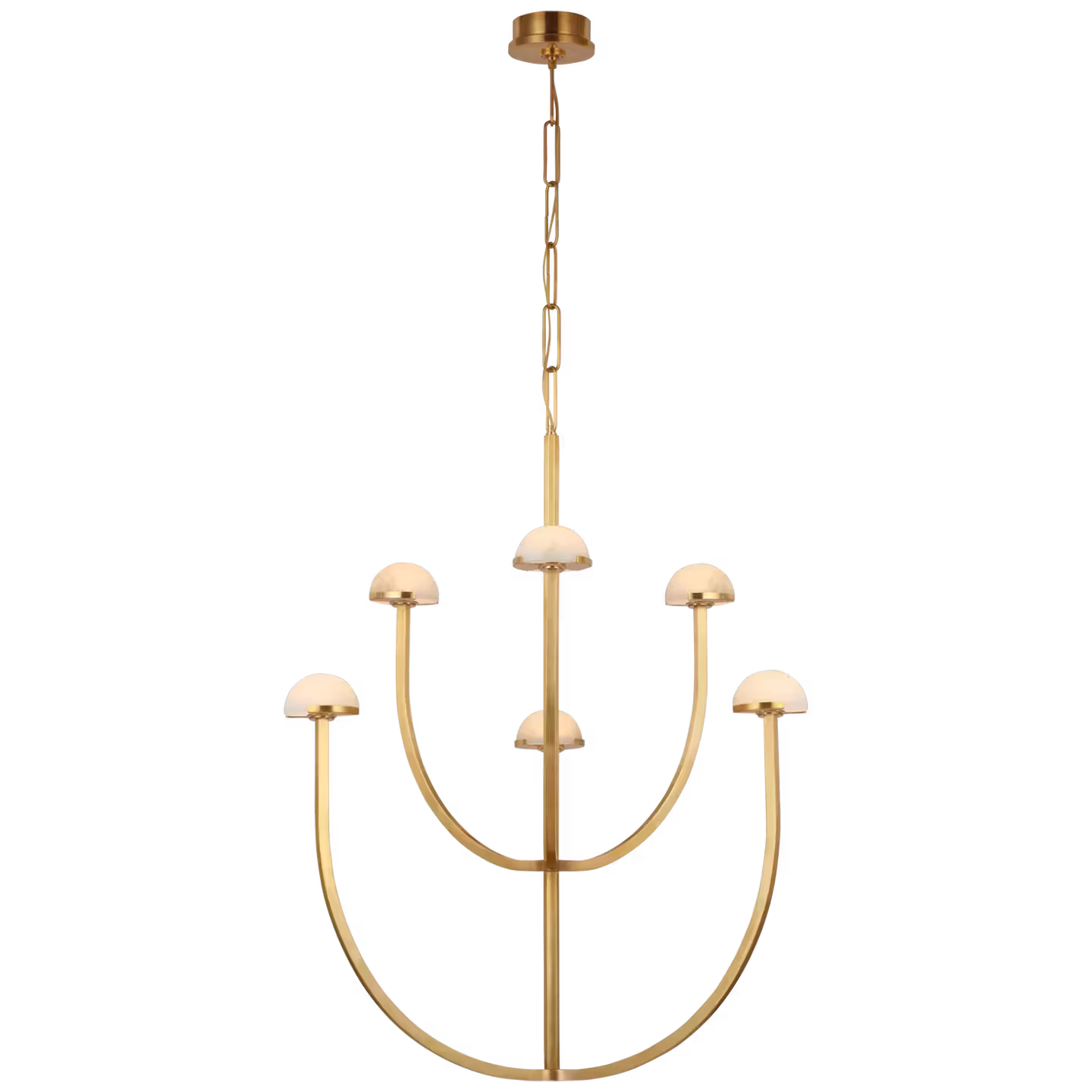 Pedra Large Two-Tier Chandelier with Alabaster